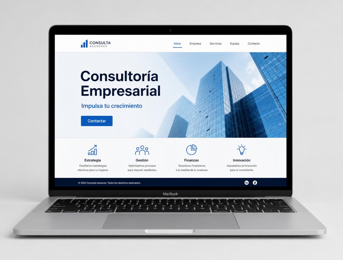 Ejemplo de diseño web: Web corporativa — Estilo institucional